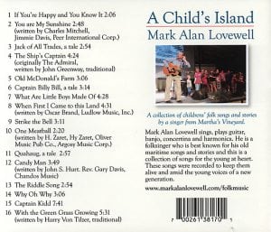 Mark Alan Lovewell CD Sales A Child's Island Album Back