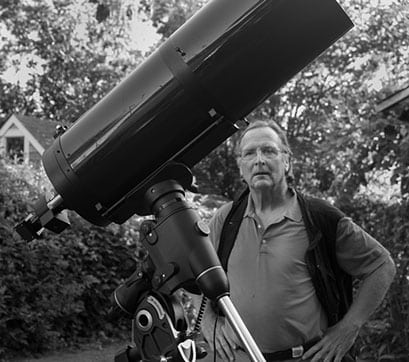 Mark Alan Lovewell with telescope